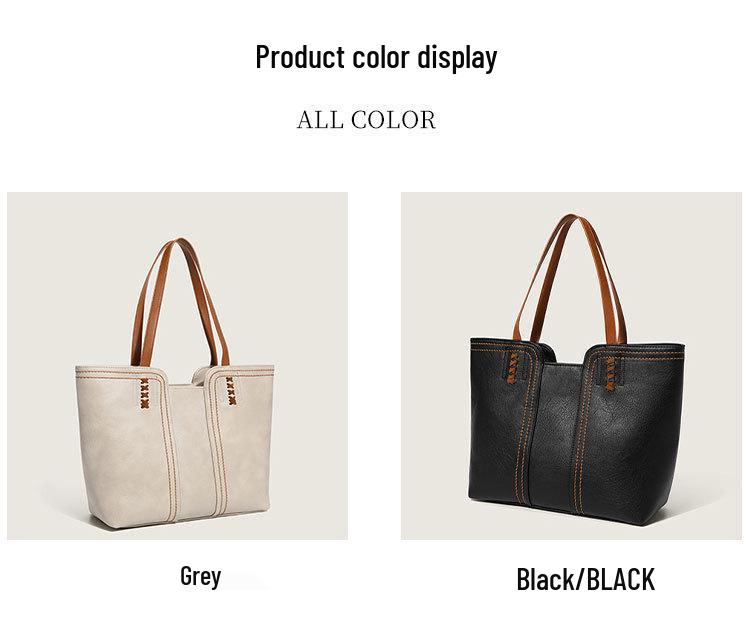 2025 Корейская ретро большая простая сумка-тоут для женщин