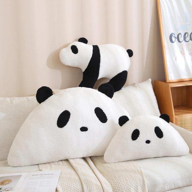 Black and white panda throw pillow plush toy giant panda doll home sofa pillow cushion girl rag doll