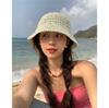 Плетеная вручную соломенная шляпа панама женская легкая ажурная шляпа-ведро с большими полями солнцезащитная от солнца шляпа-ведро