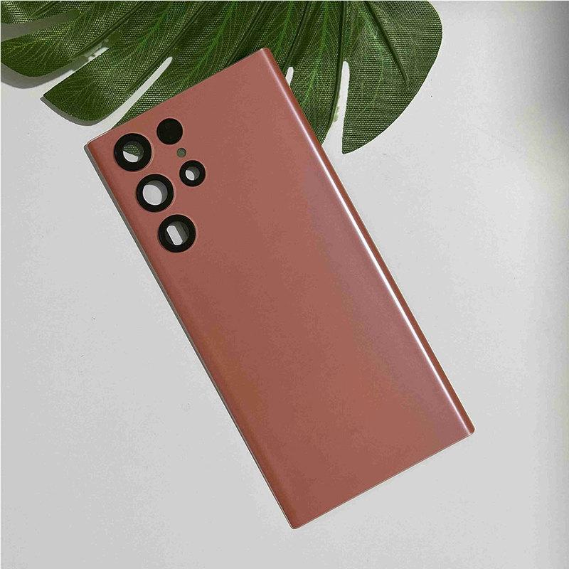 Glass For Samsung galaxy S22 Ultra S908B Cover Real Glass Replace Back Battery Housing Case Lens + Adhesive Camera Lens