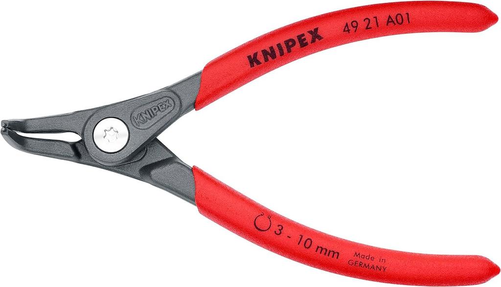 KNIPEX Precision Snap Ring Pliers for Curved Shafts, (SB) 4921-A01
