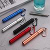Yousheng Retractable Stainless Steel Straw with Keychain Cleaning Brush Case Portable Collapsible Metal Straw Set for Travel Cruise Ship Essentials