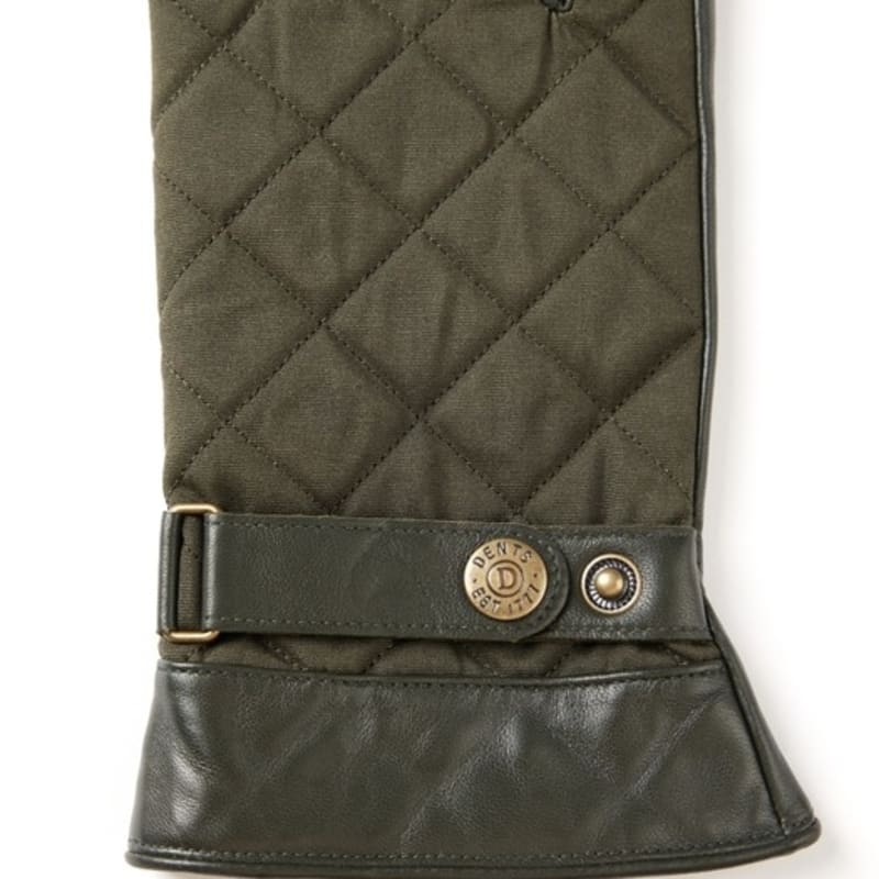 DENTS Bruton Кожаные мужские перчатки с сенсорным экраном - Оливковые