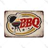 Металлическая табличка «Вечеринка BBQ» Ретро Декор для двора, сада, стены Знаки с правилами барбекю Винтажный плакат для гриля