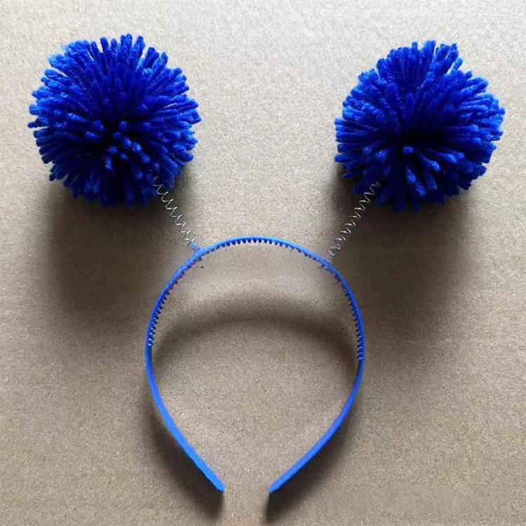 Pompoms Headband Photo Props Fun Hair Hoop 2025 for Party New Year