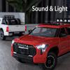 1:24 Tundra Lc80 Model Toy Diecast Alloy Car Front Wheel Steering Doors Opened Sound Light Pull Back Vehices For Children's Toys