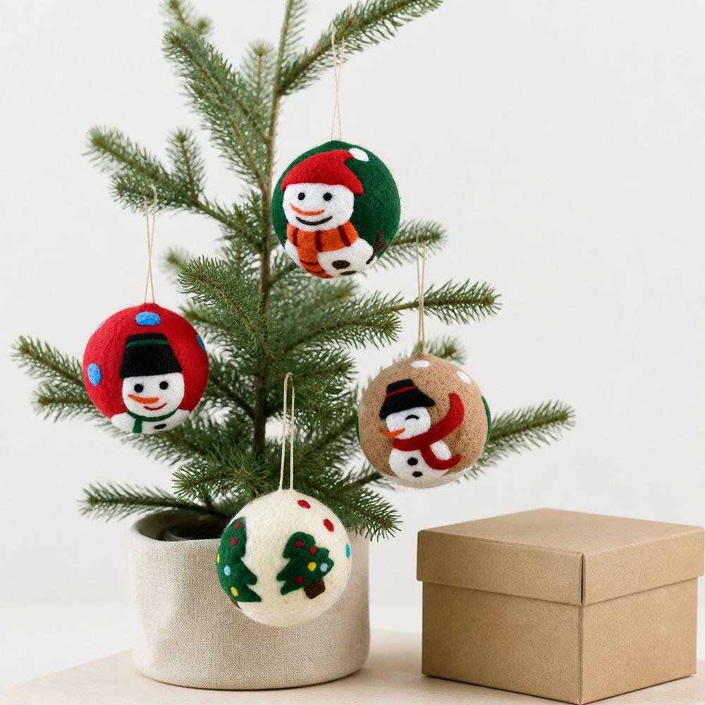 Wool Felt Christmas Ornaments Handmade Hanging Ornaments Felt Ornaments Christmas Tree Decor