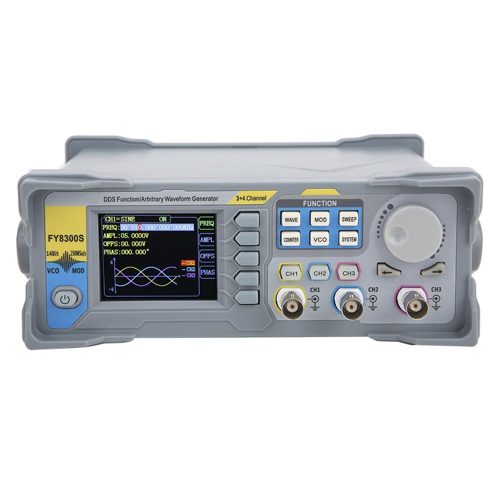 FY8300S 3-Channel Function Signal Generator Arbitrary Waveform Signal Generator 4 TTL Level Output Signal Source Board 100-240V