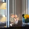 5in Grandpa Grandma Cake Making Statue Couple Anniversary Tabletop Decor  Study Desk Display Piece