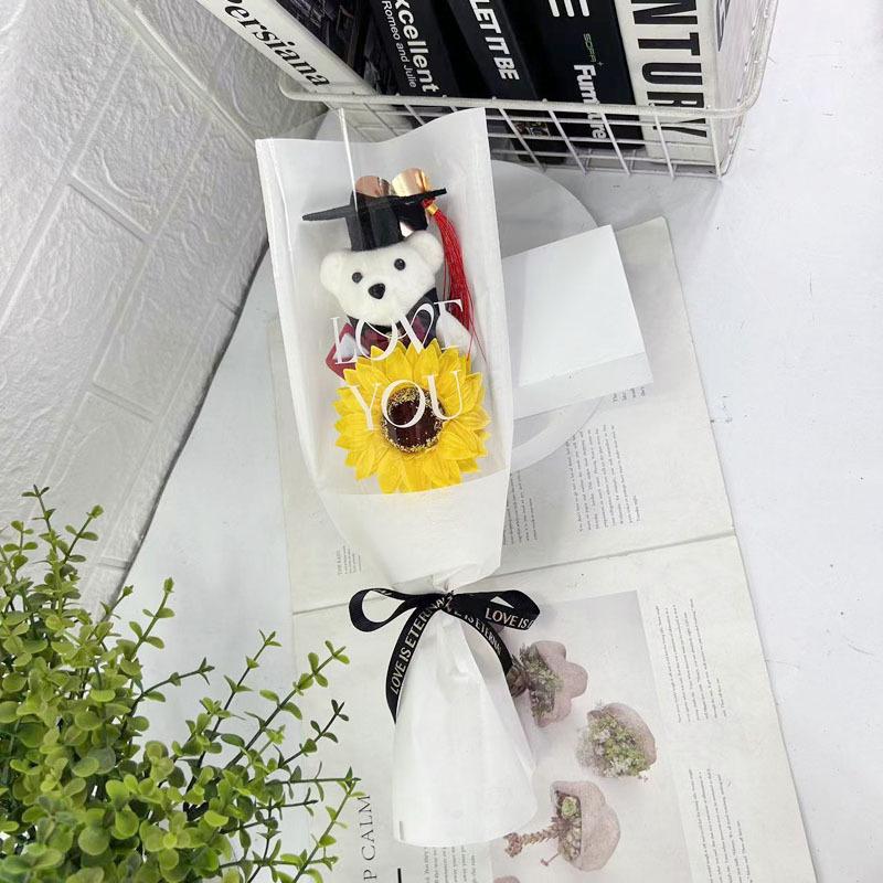 36см Букет из животных Мастер Медведь Мультяшный Милый Медведь Новый Букет из медведей День Святого Валентина