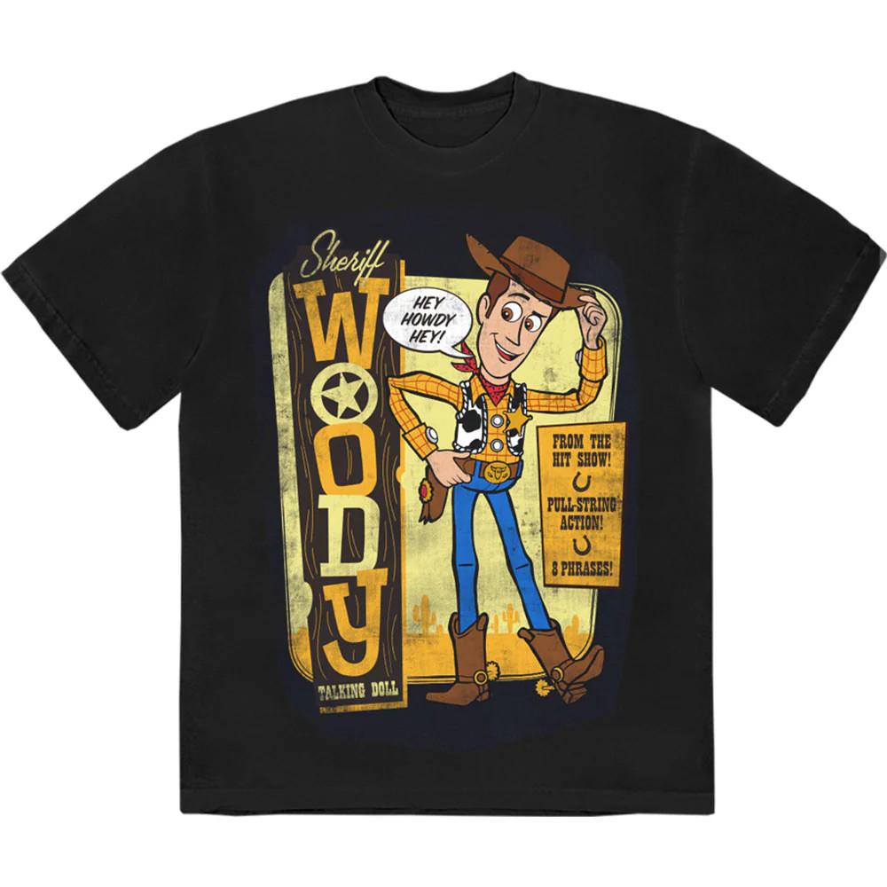 Disney Unisex T-Shirt Toy Story - Sheriff Woody Black (S)