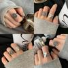 Unique Retro Geometric Style Open Adjustable Ring Crafted From 925 Silver Sterling