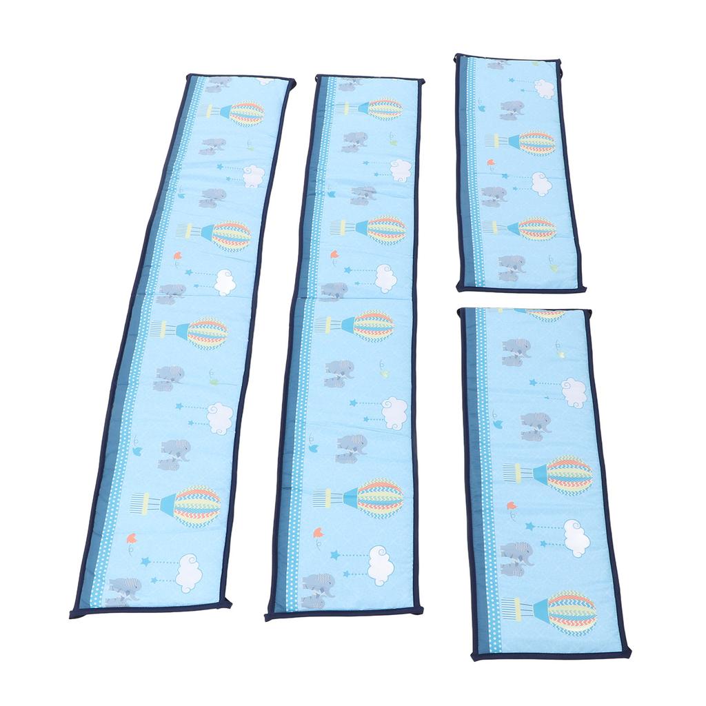 Crib Liner Securely Fixed Anti Collision Heightened High Protection Crib Protector Bumper Pad for