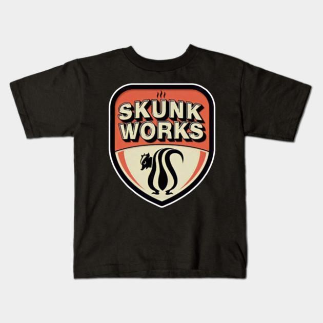 Boys Girls Soft Cotton Graphic Tees Skunk Works Breathable Daily School Wear Kids T-Shirts