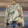 3D эстетика печать принт Swearshirts для женщин зимняя свободная толстовка с круглым вырезом женская повседневная уличная одежда Harajuku топы одежда