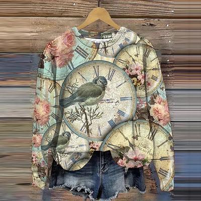 3D эстетика печать принт Swearshirts для женщин зимняя свободная толстовка с круглым вырезом женская повседневная уличная одежда Harajuku топы одежда