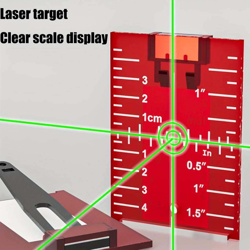 Laser Target Magnetic Floor Target Plate with Bracket, Standard Accessory Suitable for Beam Laser Level, Enhanced Laser Line