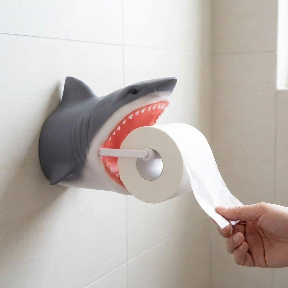 Shark Turtle Paper Towel Stand 3D Printed Toilet Tissue Rack Novelty Tissue Roll Holder Home