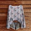 Women's Christmas Print Lightweight Sweater Casual Long Sleeve Knitted Pullover