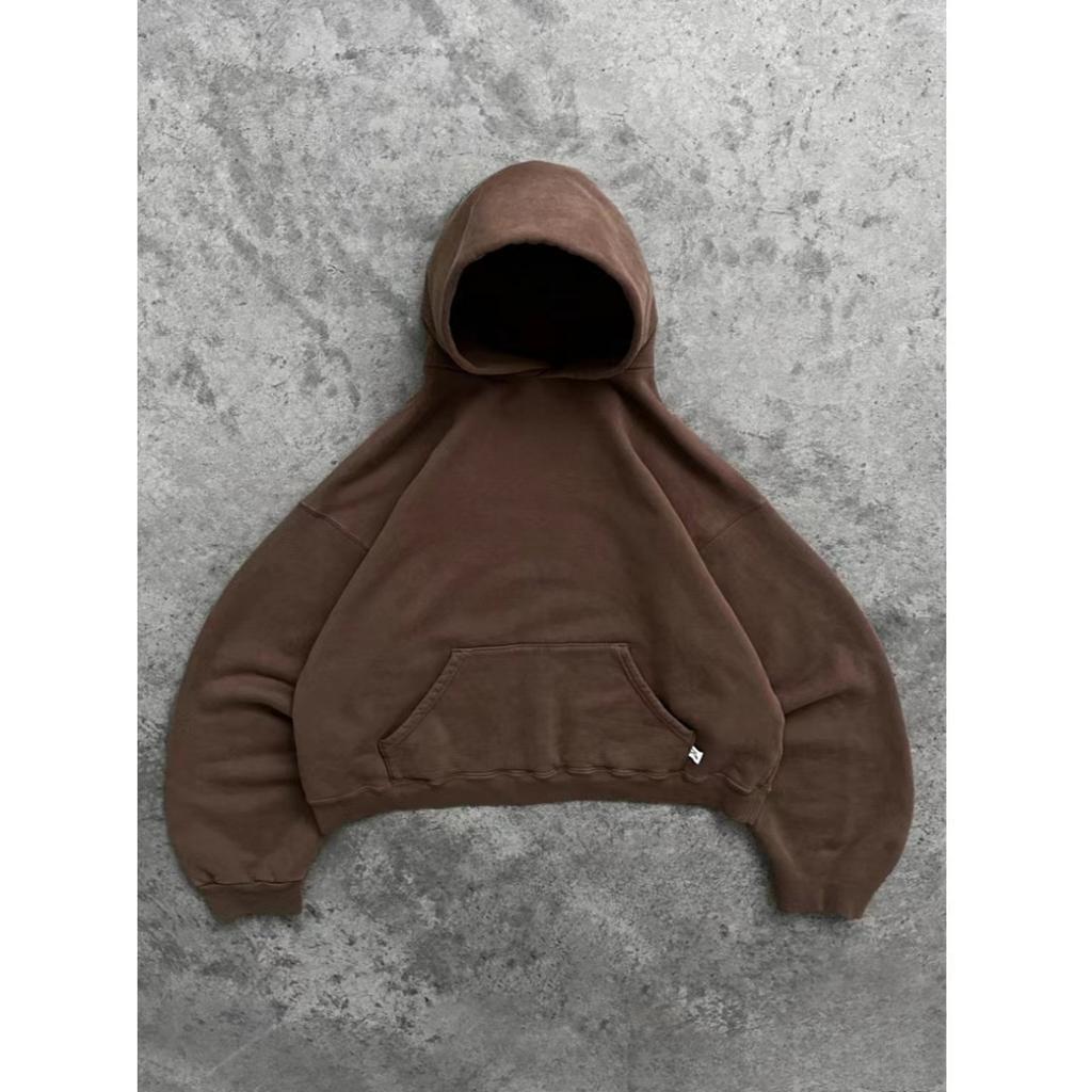 RogueWave European and American Fashion Loose Hooded Solid Color Street Sports Top