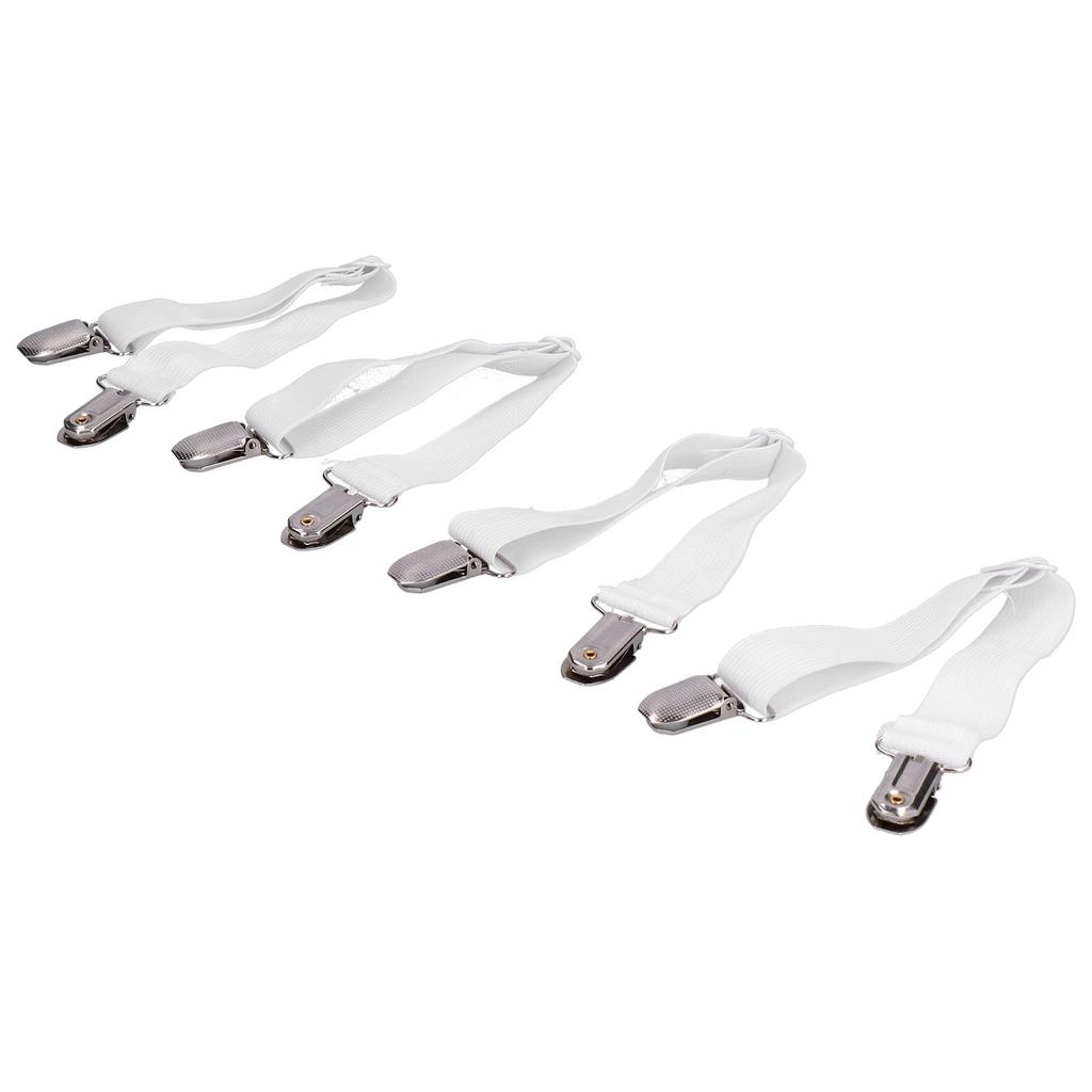 4Pcs Bed Sheet Fasteners Suspenders Elastic Sheet Band Straps Clips Holder