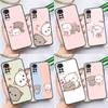 Mochi Peach Cat Case For Xiaomi Redmi Note 11 10 8 9 12 Pro Note 11S 10S 9S 8T Redmi 10 10C 12C 9C 9T Cover