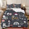 Комплект пододеяльника Мультяшный Детский Пододеяльник 3D Цифровая Печать Набор из Трех Предметов