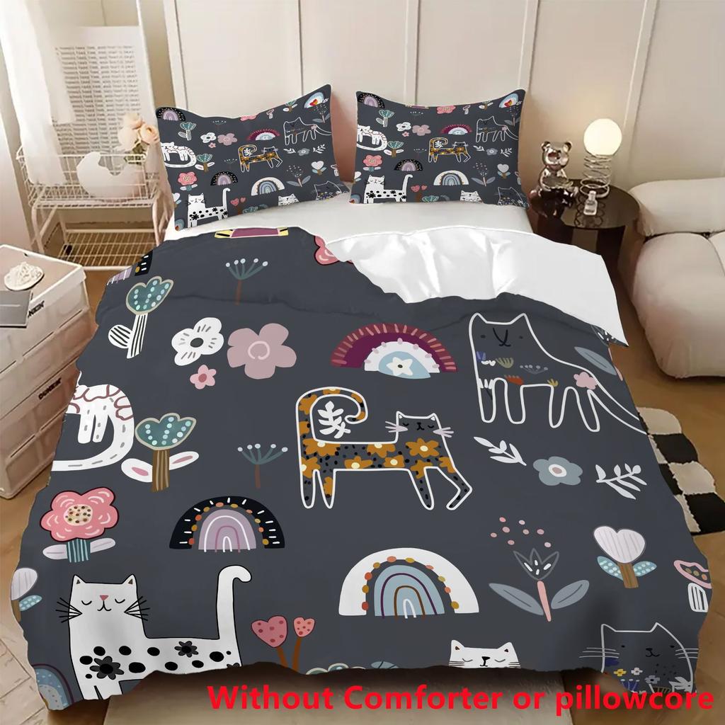 Комплект пододеяльника Мультяшный Детский Пододеяльник 3D Цифровая Печать Набор из Трех Предметов