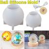 New Diy Crystal Epoxy Resin Mold One Round Ball Crystal Ball Night Light Mirror Silicone Mold
