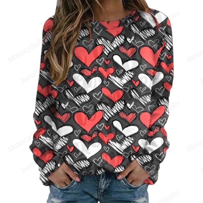 Толстовка с принтом Love Heart 3D, женская мода, толстовки с круглым вырезом и графическим принтом, толстовки на Хэллоуин, подарок на День святого Валентина, толстовка, пальто, фестиваль