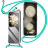 Protective Case - BOOLING - for Samsung Galaxy Z Flip 5 - Transparent - Flexible - Turquoise Cord