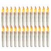 Set of 12/24 LED Batteries Operated Taper Candle Flickering Light Flameless Fake Candles for Christmas Home Church Party Wedding