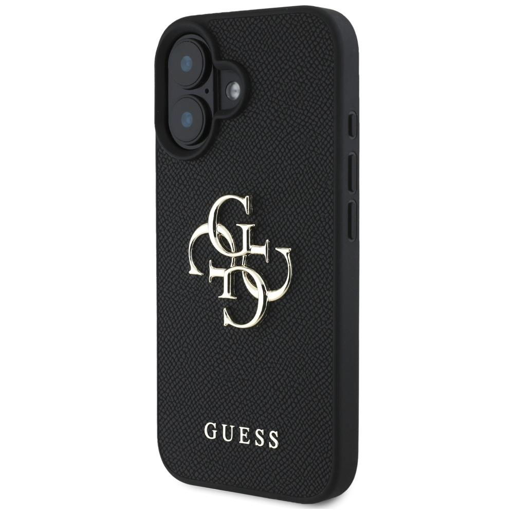 Etui do iPhone 16 Guess Grained Classic Logo Czarne