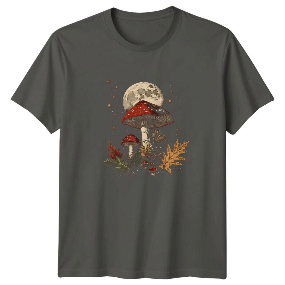 Mushroom Moon Nature TShirt Magic Fungi Shirt Witchy Tee