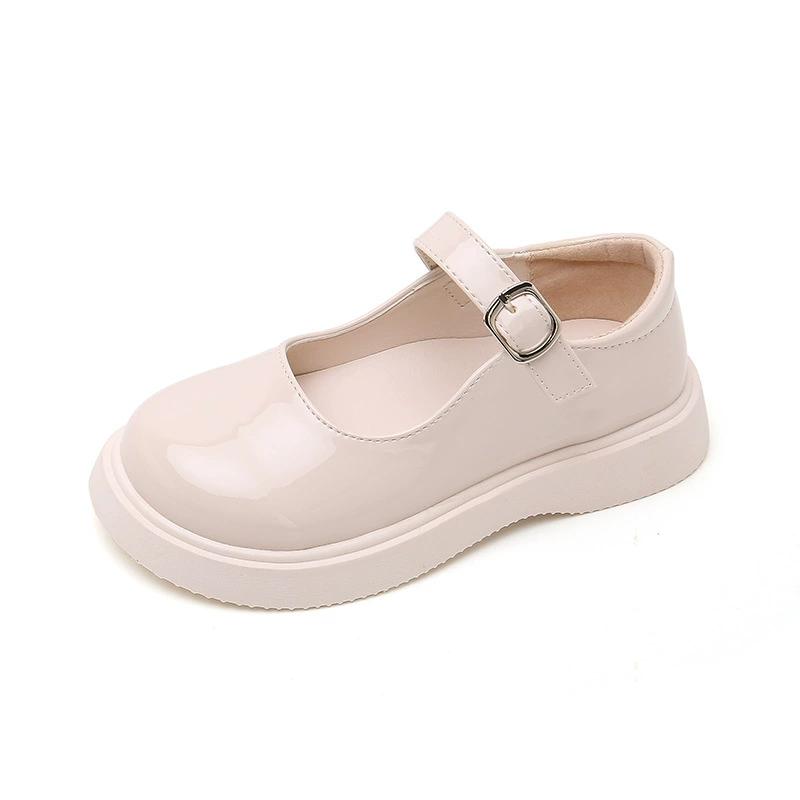 Черные кожаные туфли для девочек, весенние и осенние, мягкие однотонные туфли для девочек, туфли Мэри Джейн для принцессы, простые детские туфли