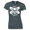 Skateboarding Skull And Cross Boards Ladies Skinny Fit TShirt