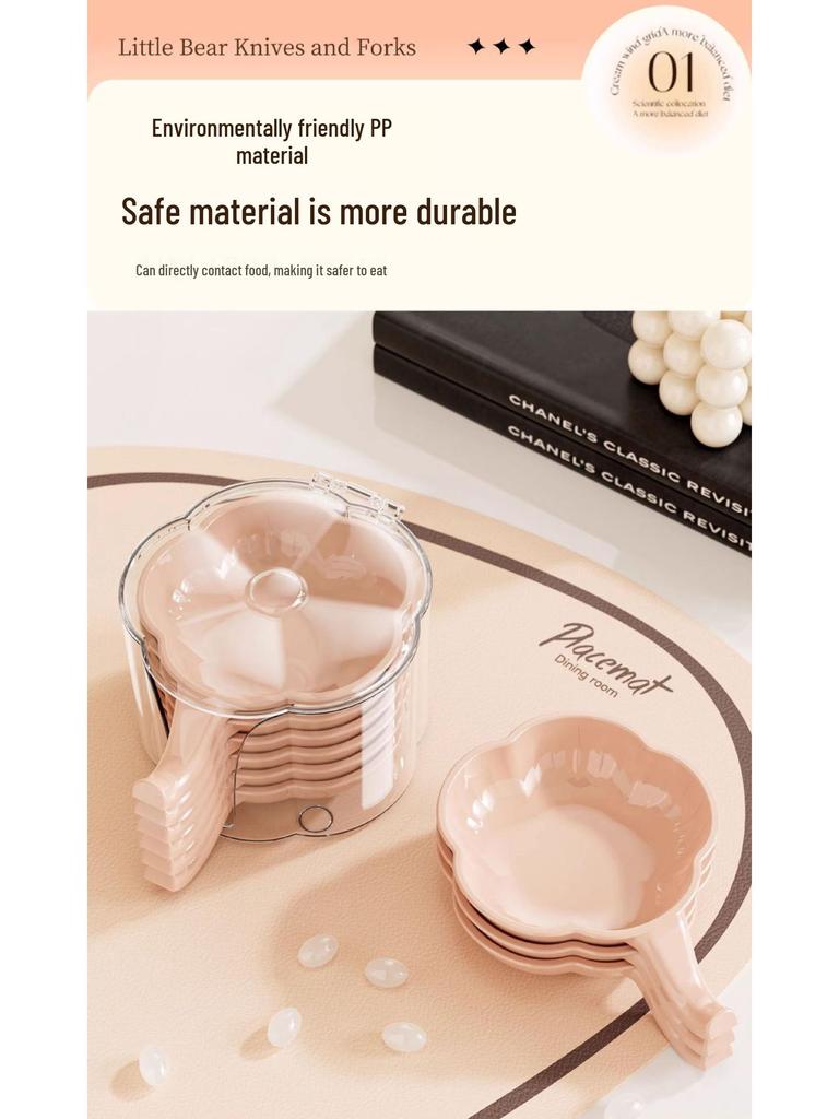 Молочно-белая фуфу маленькая тарелка для приправ в виде цветка с коробкой для хранения