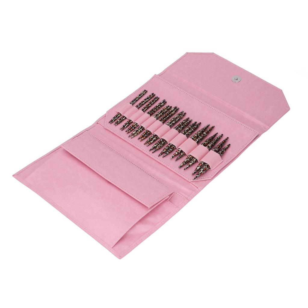 Набор спиц для вязания Съемные круговые спицы с леопардовым принтом Кнопки для вязания свитера