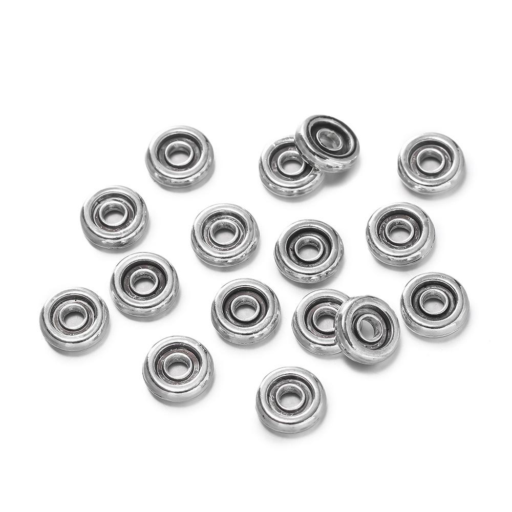 50pcs Flat Bead Spacer Handmade DIY Beaded Spacer Accessories