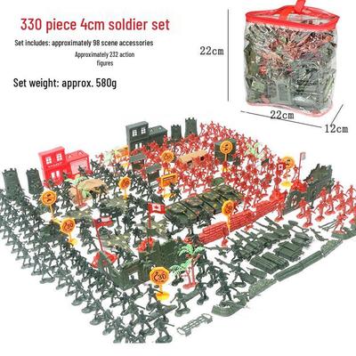 Детский военный игровой набор из 330 предметов: Маленькие фигурки солдатиков 4 см