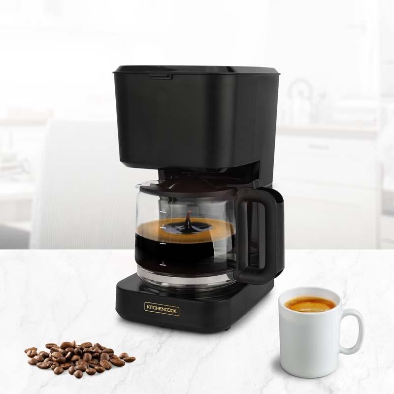 Cafetière Filtre 1,3 L Noire Mate Matt Coffee De Kitchencook