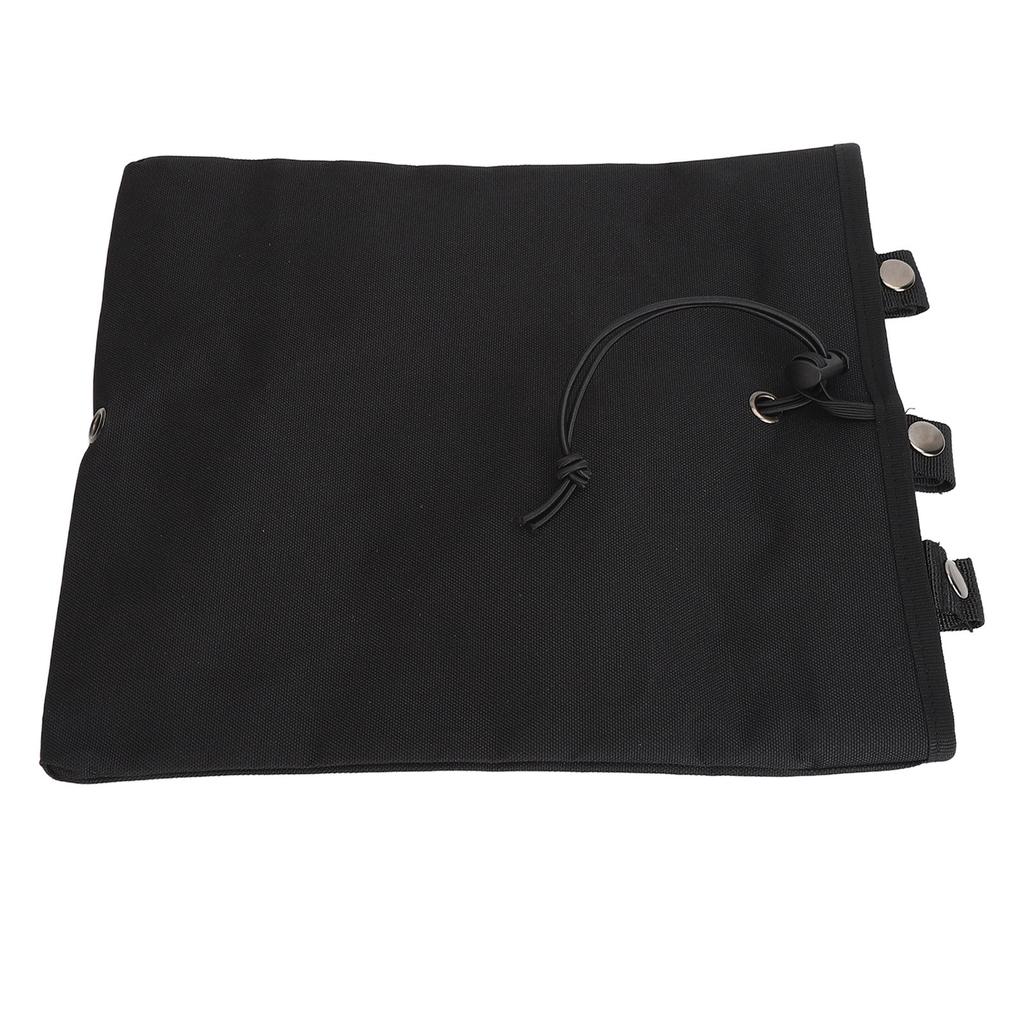 Dump Pouch Black Drawstring Pouch Large Capacity Oxford Cloth Easy Attach Combat Bag for Hiking Cycling Camping