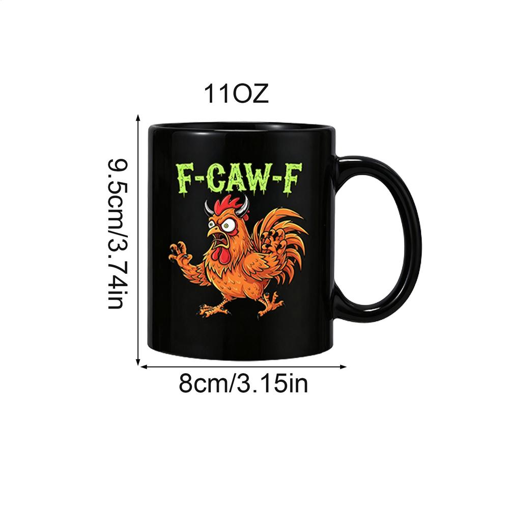 Кружка в стиле курицы Керамическая чашка для горячего кофе F-Caw-F Кружка с рисунком курицы Керамическая кружка для кофе в деревенском стиле Животная чашка для чая