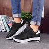 Women Thick-soled Sports Shoes PU Leather Outdoor Sneakers Non-slip Rocker Shoes Fashion Platform Shoes