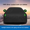 Car Cover 190T All-black Mutifunction Rain-proof Sunscreen UV Protection Eflective Strip Car Cover Sunshade Car Accessories