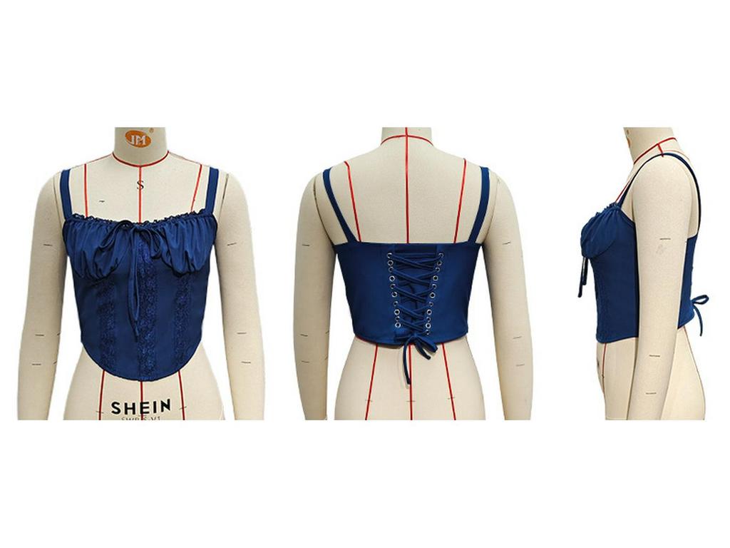 Летний сексуальный кружевной лоскутный топ-слинг на завязках для женщин, 2025