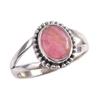 Кольцо из стерлингового серебра 925 пробы с натуральным родохрозитом S.5.5 h4z73