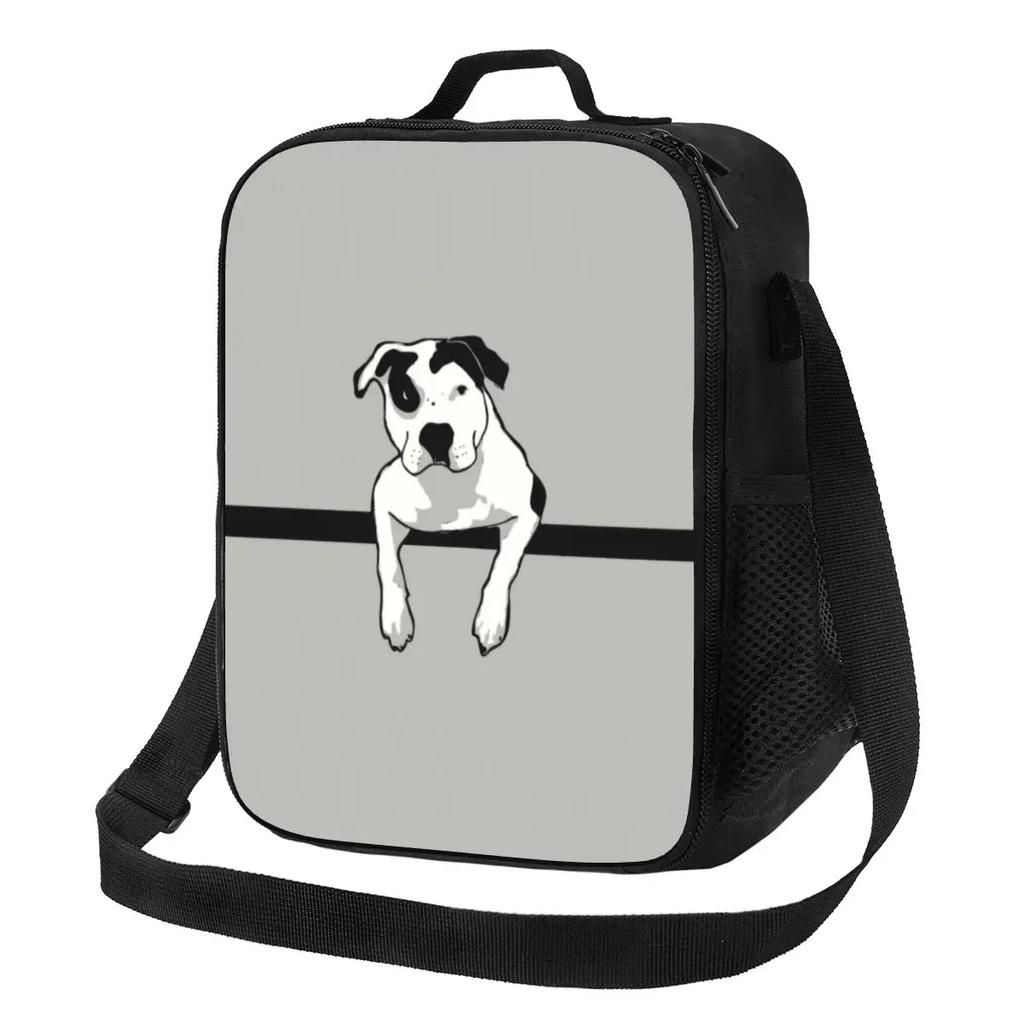 Rainbow Bullies Funny Bull Terrier Insulated Lunch Tote Bag for Dog Resuable Thermal Cooler Food Bento Box Work School Travel