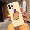 Phone Case For Iphone 14 Pro Max 13 12 11 Pro Max Xs Max Xr X 12mini 7 8 14 Plus Se Cartoon Capybara Case Funda Capa Cell