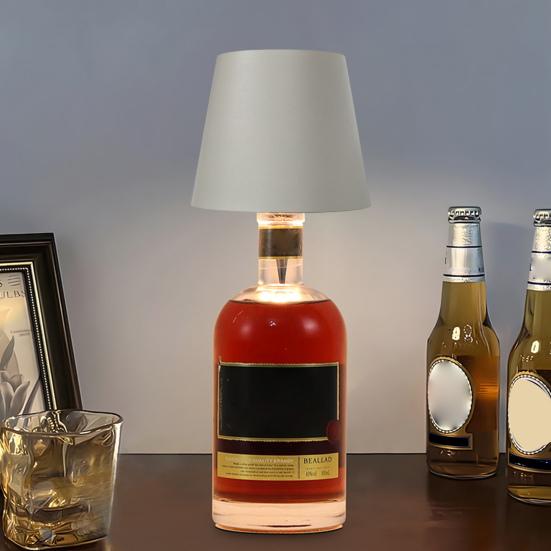 Беспроводная лампа для бутылок вина, 3 цвета, регулируемая яркость, перезаряжаемая, беспроводная, сенсорное управление, светодиодная настольная лампа для дома, офиса, бара, кафе, украшения